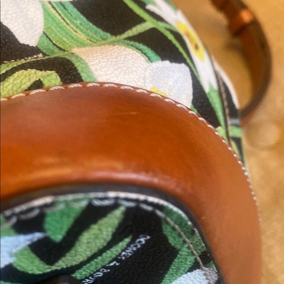 Dooney & Bourke Green and Brown Shoulder Bag with Floral Design - Picture 12 of 16